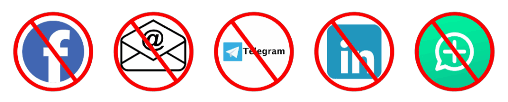 No sharing of personal information, contact details and social media handles on your profile description