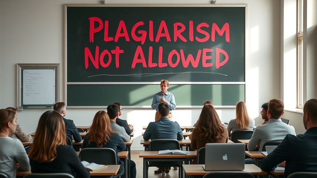 No plagiarism allowed