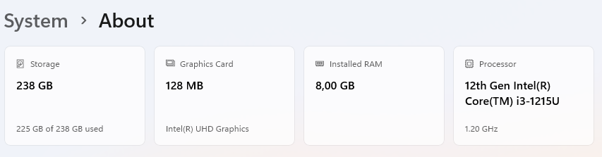Laptop specifications